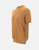 DIKTAT Maglia in cotone a maniche corte BROWN Uomo 
