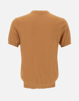 DIKTAT Maglia in cotone a maniche corte BROWN Uomo 