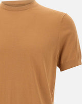 DIKTAT Maglia in cotone a maniche corte BROWN Uomo 