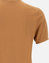 DIKTAT Maglia in cotone a maniche corte BROWN Uomo 