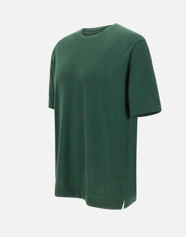 T-shirt girocollo in cotone DK17038 VERDE DIKTAT 