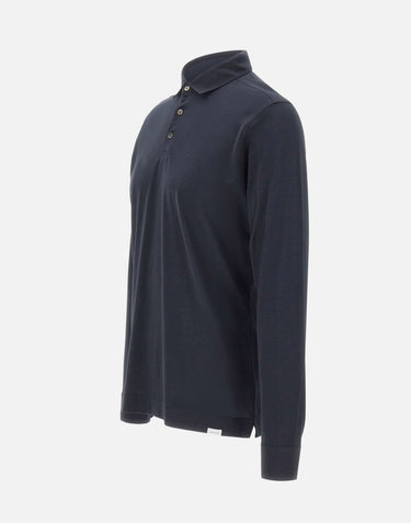 DIKTAT Polo in cotone Supima BLUE Uomo 