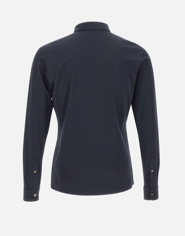 DIKTAT Polo in cotone Supima BLUE Uomo 