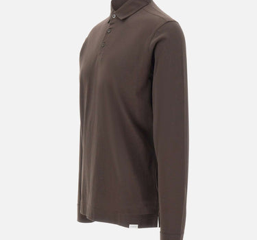 DIKTAT Polo in cotone Supima BROWN Uomo 