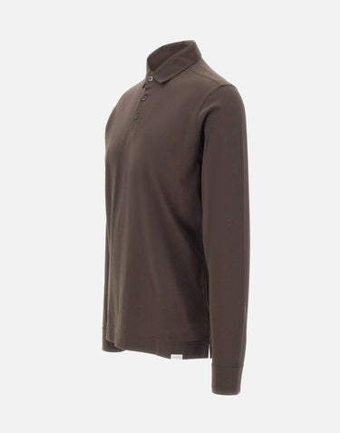 DIKTAT Polo in cotone Supima BROWN Uomo 