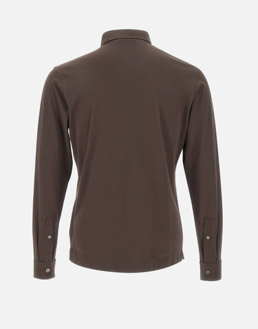 DIKTAT Polo in cotone Supima BROWN Uomo 