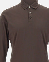 DIKTAT Polo in cotone Supima BROWN Uomo 