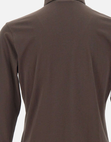 DIKTAT Polo in cotone Supima BROWN Uomo 