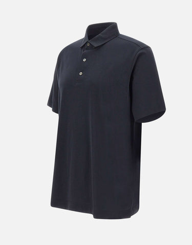 DIKTAT Polo in cotone Supima BLUE Uomo 