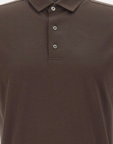 DIKTAT Polo in cotone Supima BROWN Uomo 