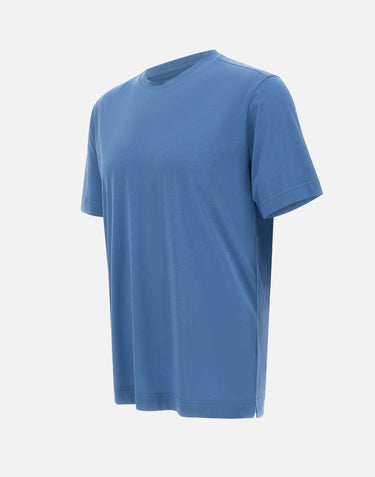 DIKTAT T-shirt in cotone Supima Light Blue Uomo 