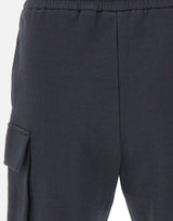 DIKTAT Bermuda in interlock di cotone con tasconi BLUE Uomo 