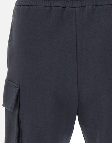DIKTAT Bermuda in interlock di cotone con tasconi BLUE Uomo 