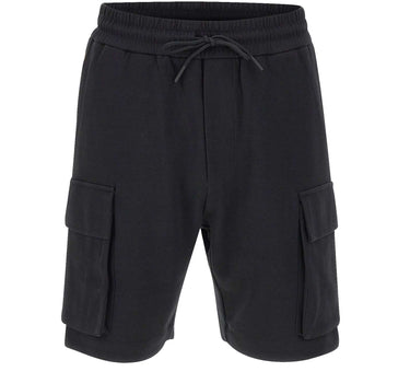 DIKTAT Bermuda in interlock di cotone con tasconi BLACK Uomo 