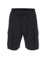 DIKTAT Bermuda in interlock di cotone con tasconi BLACK Uomo 
