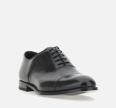 DOUCAL'S Stringate  in pelle spazzolata BLACK Uomo 
