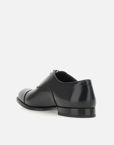 DOUCAL'S Stringate  in pelle spazzolata BLACK Uomo 