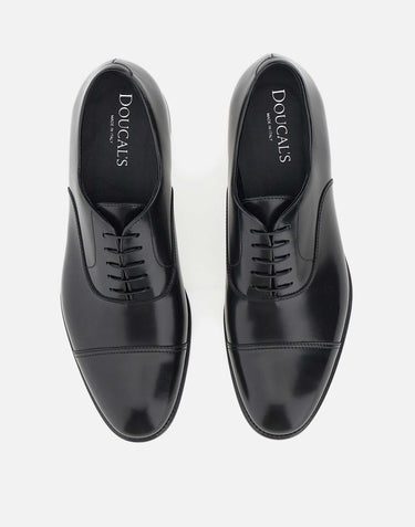 DOUCAL'S Stringate  in pelle spazzolata BLACK Uomo 