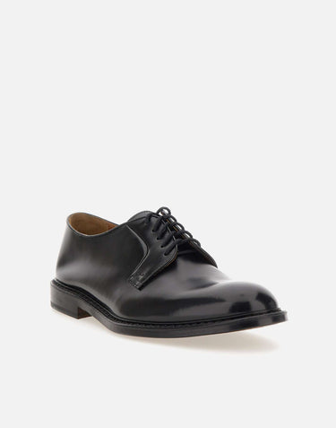 DOUCAL'S Stringate "Horse" in pelle BLACK Uomo 