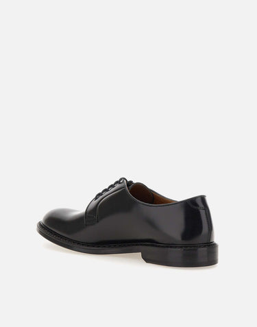 DOUCAL'S Stringate "Horse" in pelle BLACK Uomo 