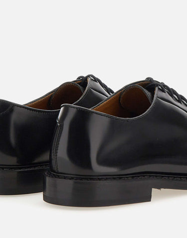 DOUCAL'S Stringate "Horse" in pelle BLACK Uomo 