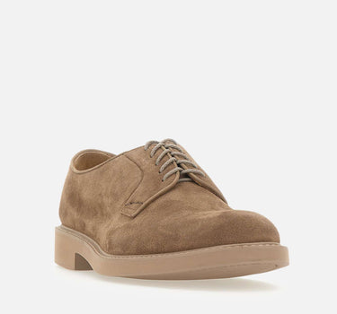 DOUCAL'S Stringate in pelle scamosciata BROWN Uomo 