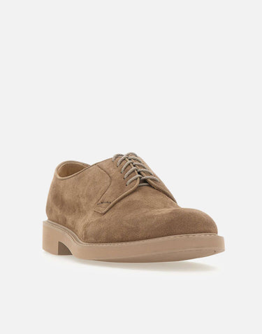 DOUCAL'S Stringate in pelle scamosciata BROWN Uomo 