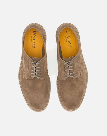 DOUCAL'S Stringate in pelle scamosciata BROWN Uomo 