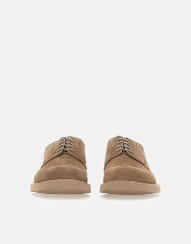 DOUCAL'S Stringate in pelle scamosciata BROWN Uomo 