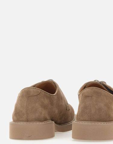 DOUCAL'S Stringate in pelle scamosciata BROWN Uomo 