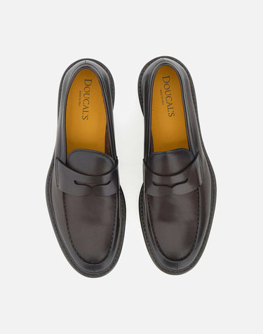 DOUCAL'S Mocassini in pelle BROWN Uomo 