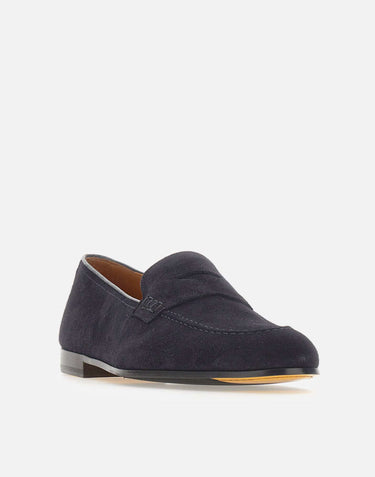 DOUCAL'S Mocassini Penny in pelle scamosciata BLUE Uomo 