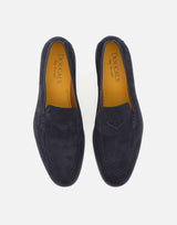 DOUCAL'S Mocassini Penny in pelle scamosciata BLUE Uomo 