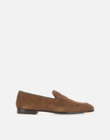 DOUCAL'S Mocassini Penny in pelle scamosciata BROWN Uomo 