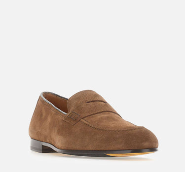 DOUCAL'S Mocassini Penny in pelle scamosciata BROWN Uomo 