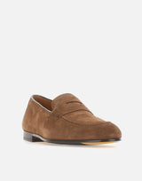 DOUCAL'S Mocassini Penny in pelle scamosciata BROWN Uomo 