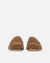 DOUCAL'S Mocassini Penny in pelle scamosciata BROWN Uomo 