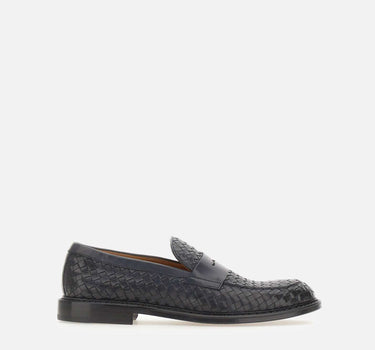 DOUCAL'S Mocassini in pelle intrecciata BLUE Uomo 