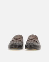 DOUCAL'S Mocassini in pelle intrecciata BROWN Uomo 