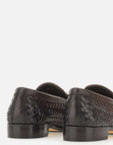 DOUCAL'S Mocassini in pelle intrecciata BROWN Uomo 