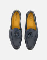 DOUCAL'S Mocassini in pelle con nappine BLUE Uomo 