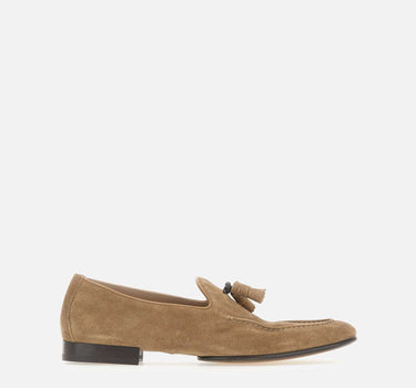 DOUCAL'S Mocassini in suede con nappine BROWN Uomo 