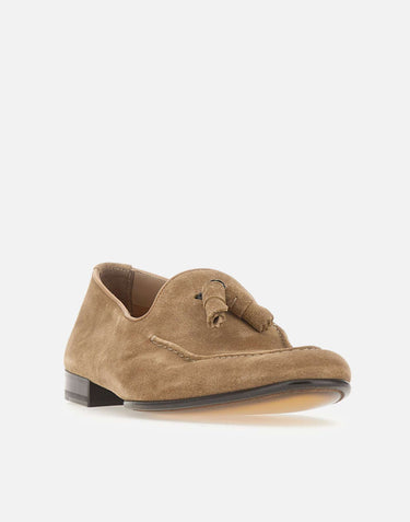 DOUCAL'S Mocassini in suede con nappine BROWN Uomo 