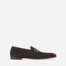 DOUCAL'S Mocassini in pelle scamosciata con fibbia BROWN Uomo 