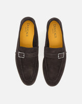 DOUCAL'S Mocassini in pelle scamosciata con fibbia BROWN Uomo 