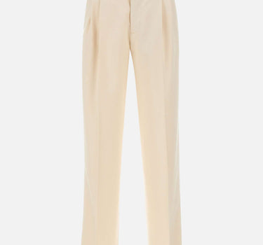 DROLE DE MONSIEUR Pantaloni da golf in viscosa WHITE Uomo 