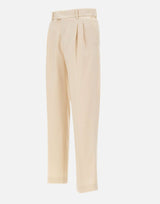 DROLE DE MONSIEUR Pantaloni da golf in viscosa WHITE Uomo 