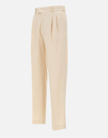 DROLE DE MONSIEUR Pantaloni da golf in viscosa WHITE Uomo 