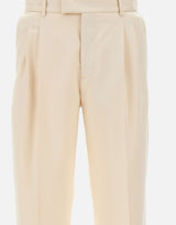 DROLE DE MONSIEUR Pantaloni da golf in viscosa WHITE Uomo 
