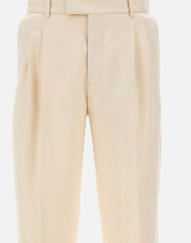 DROLE DE MONSIEUR Pantaloni da golf in viscosa WHITE Uomo 